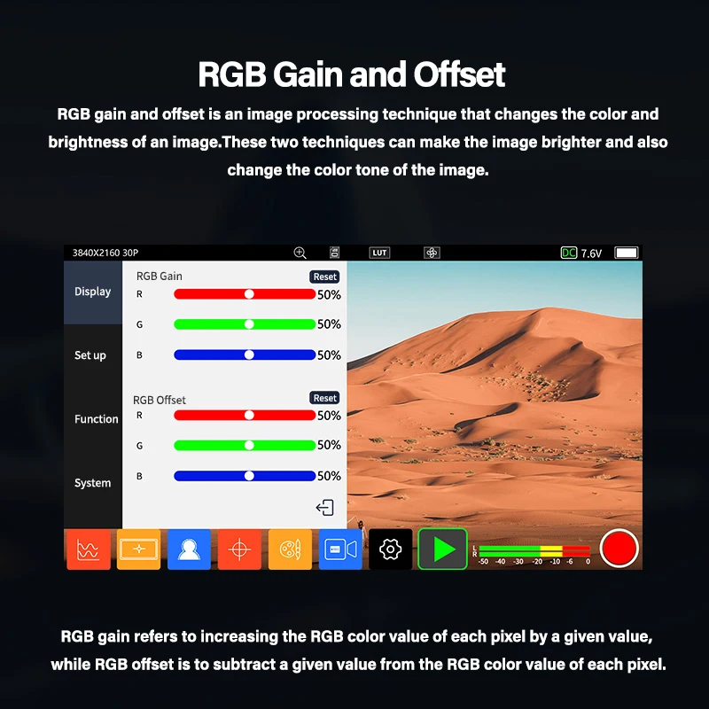 SHIMBOL MEMORY I Recording Monitor 5.5inch Real Time Recording Monitor IPS Touch Screen HDMI-compatible Camera Field