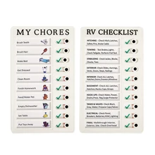 

2022 Portable Memo RV Checklist Elder Care Checklist Removable Reusable My Chores Reusable Checklist Note Board for Home Travel