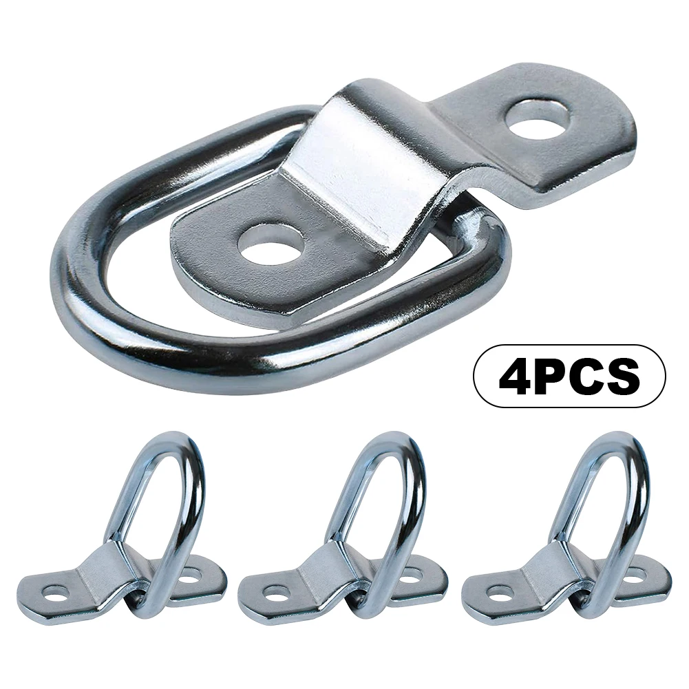 Heavy Duty Steel D-Ring Tie Down Anchors Set of 4 2400LBS Capacity For Trucks Trailers and More anchor lashing ring