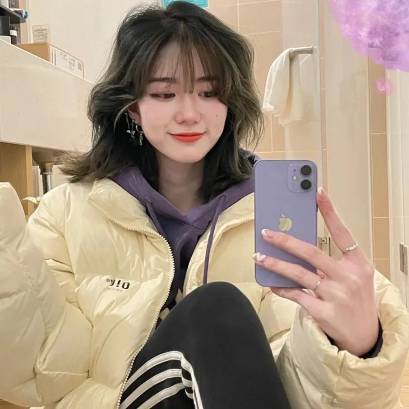 2022 Korean Version Chaopai 5252 Oioi Piao Caiying Same Style Down Jacket Short Style Bread Jacket For Women