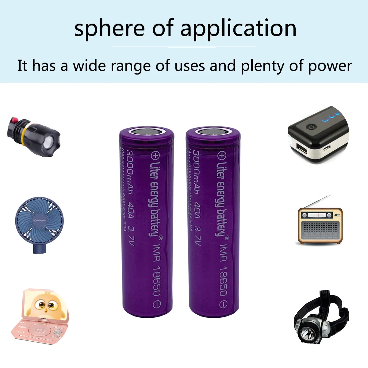 Batteria Per Sigaretta Elettronica Da 1 Litro Di Energia 18650 3.7V 40A 3000Mah Batteria Li-Mn Per Vtwo Rx2/3 Rx200S
