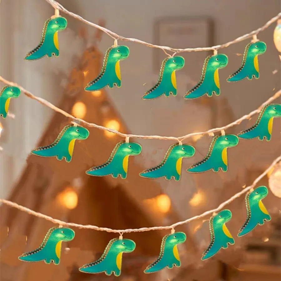 LED Dinosaurier Licht String Tier Geformt Cartoon Dekorative Licht Für Zimmer Indoor Party Dekoration String Lichter N06