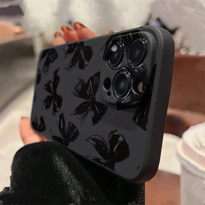 Chic Pink Bowknot Phone Case - Shockproof Non-Slip Soft Cover