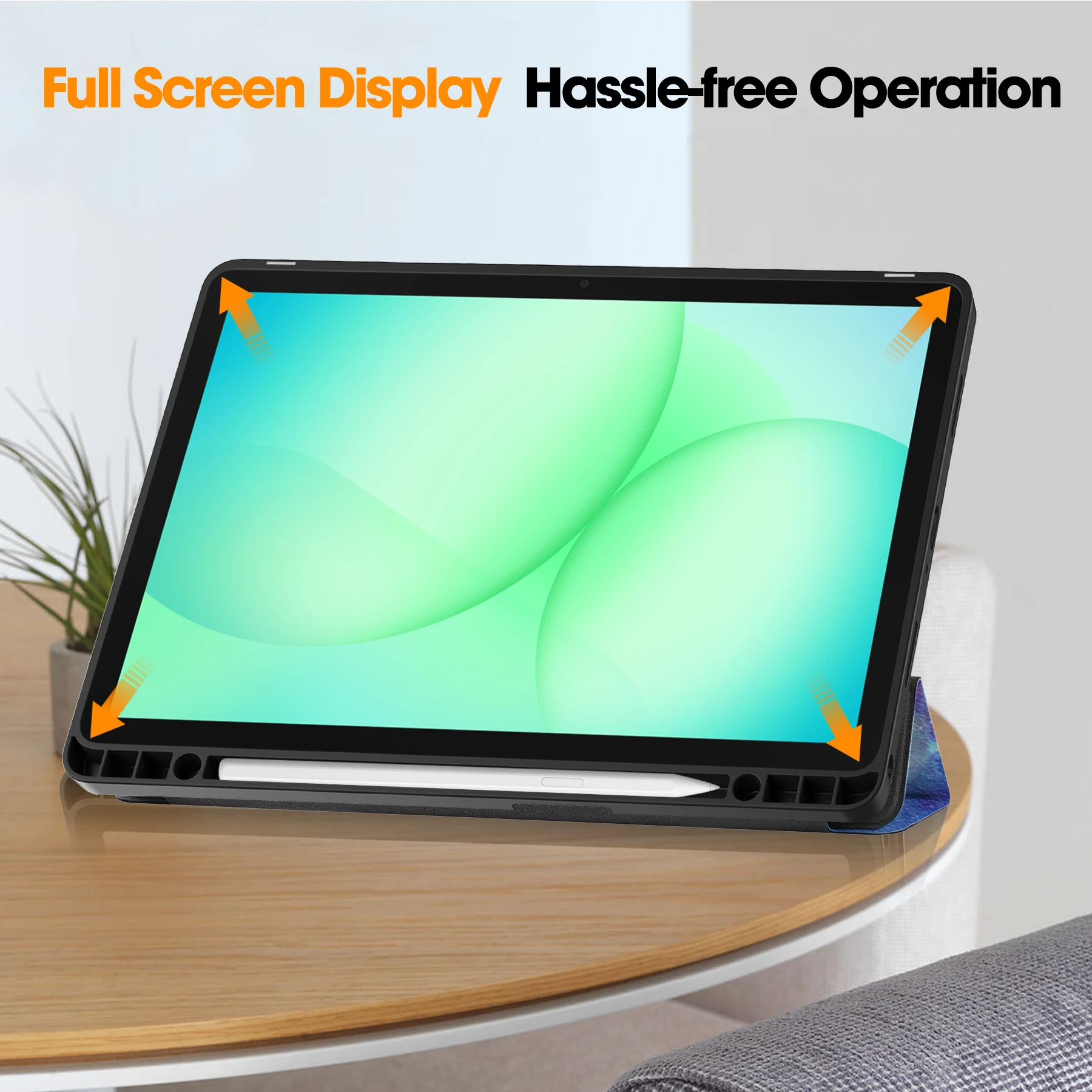 Premium Leather Magnetic Case with Pen Slot
