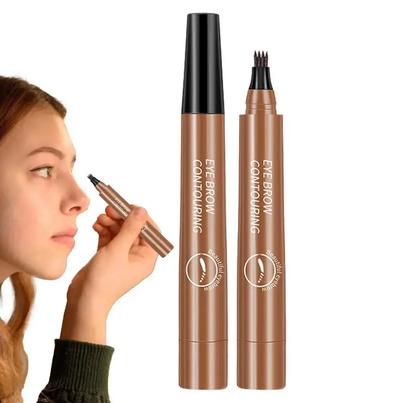 

Waterproof Eyebrow Pen 4 Point Eyebrow Marker Pen Pencil Nature Eyebrow Pencil Eyebrow Pen For Wild Eyebrows Quick Dry No Smudge