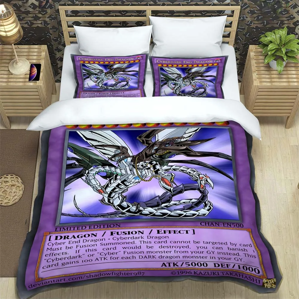 

Yu-Gi-Oh Card 3D printed bedding Queen bedding set Soft and comfortable customized King size bedding set for boy