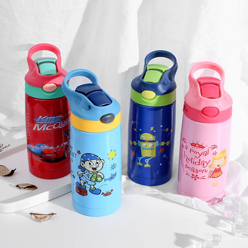 400ML Children Thermos Water Bottle Kids Thermos Mug Baby Duck Billed Straw  316 Stainless Steel Vacuum Flasks Tumbler Thermo Cup - AliExpress