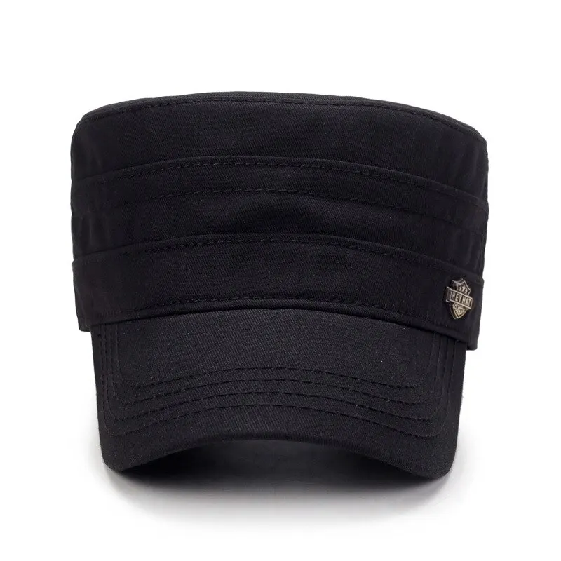 Iron Flat Hat Spring Outdoor Travel Hat Men Cotton Shield flat cap