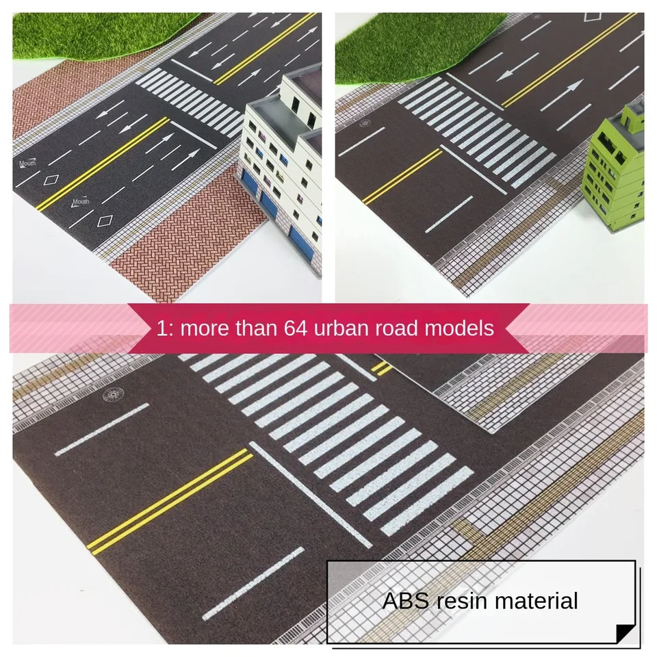 1:64 都市景観シミュレーション高速道路 UV 印刷樹脂道路ジオラマ