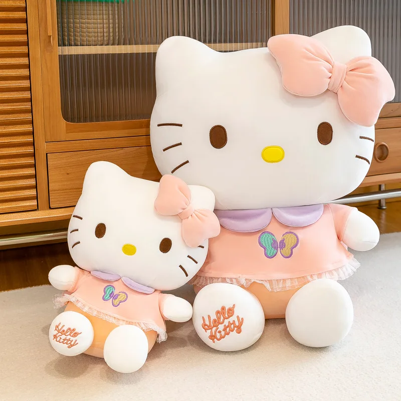 

Sanrio милая кукла Hello Kitty 60 см большая Милая мультяшная юбка KT кошка плюшевая игрушка супер мягкая подушка для сна детский подарок на день рождения