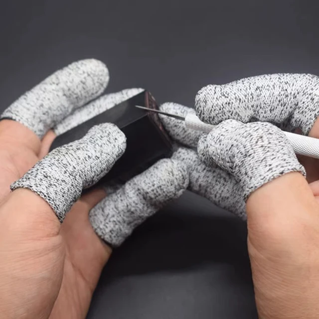 Couvre-doigts Anti-coupure de niveau 5, sécurité haute résistance, gants flexibles Anti-coupure du bout des doigts, outil de cuisine réutilisable et Durable 3 Couvre-doigts Anti-coupure de niveau 5, sécurité haute résistance, gants flexibles Anti-coupure du bout des doigts, outil de cuisine réutilisable et Durable 3