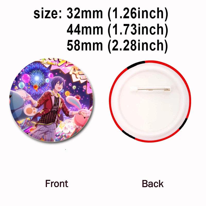 Lapel Pins Brooches 58mm Handmade KAITO Cosplay Cute Badge Plastic Tinplate For Clothes Hat Jewelry Accessories