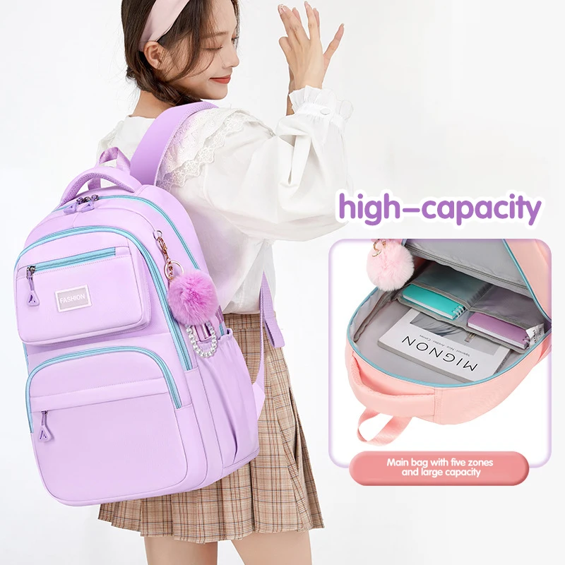Large Capacity Student Backpacks Casual Waterproof men and women Oxford Cloth Backpack Fashionable Travel College school Bags 6