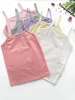 2 Pieces Girls' Cotton Undershirts Stretch Camisole Basic Tank Top Dance For Ballet Gymnastics Dancewear Undershirts Camis Tank 6