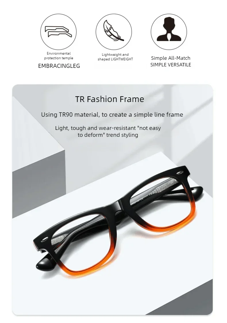 Stylish Gradient Frame Blue Light Blocking Glasses for Fashion, Office, and Reading