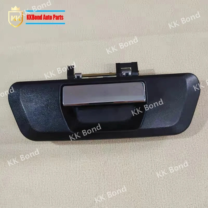 닛산 나바라 2014-2023 D23 NP300 RIICH 6 2017 90606-4JG0C 용 카메라 키홀 도금이 있는 1PC 자동차 리어 테일게이트 도어 핸들