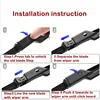 4 PCS Car Wiper Silicon Refill Front Rear Wiper Blades Set 24"+20"+13" For Audi Q5 2008 2016 2017 Front Rear Window Windshield 6