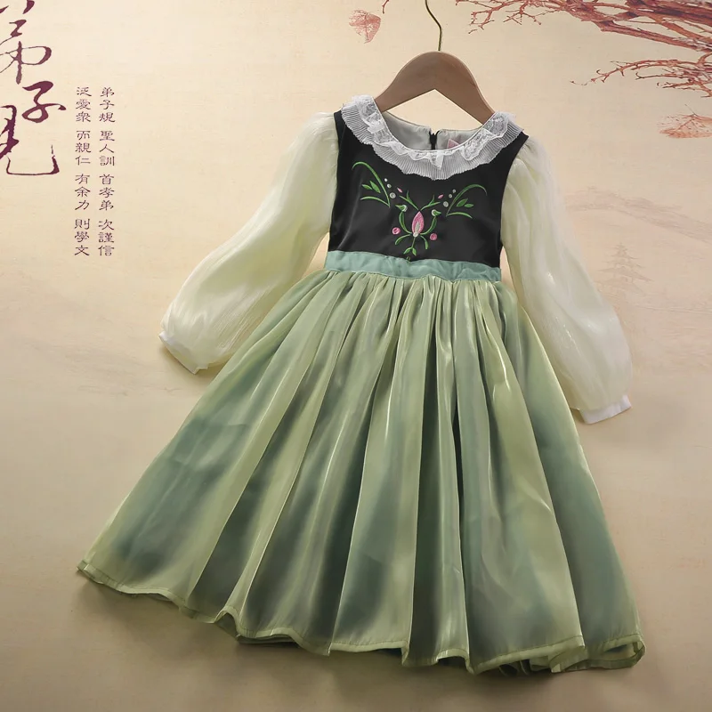 green emerald velvet dress Princess Anna Coronation Costume Green Dress Embroidery Style  Lydiacosplay