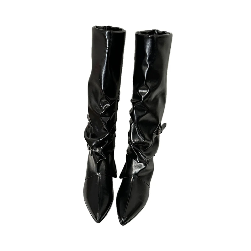 Women High Boots Cosplay Mid-calf Boots High Platform Wedges Boots 2023 Autumn Winter New Designer Gothic Shoes For Women Botas