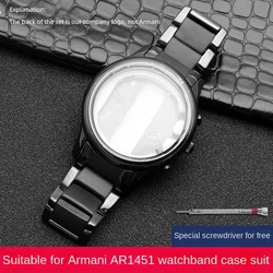 Elegant Black Ceramic Strap for Men - Butterfly Clasp, High - Quality 22mm (Suit  AR1451)