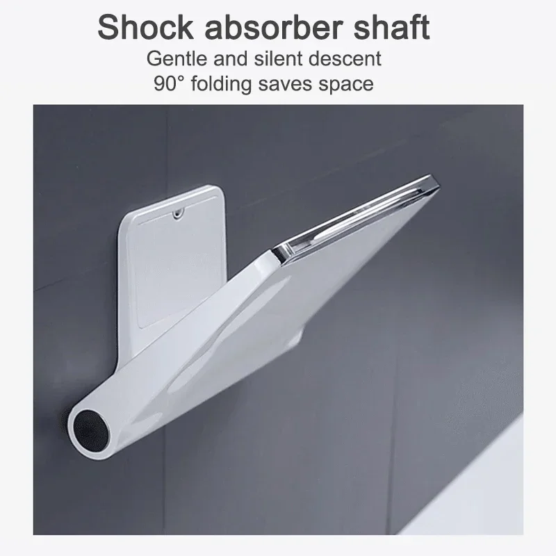 Description Picture 5 of itemWall-mounted Shower Folding Seat  High-Loading Silent Bathroom Stool for Disabled Elderly slow down Stool Home Furniture