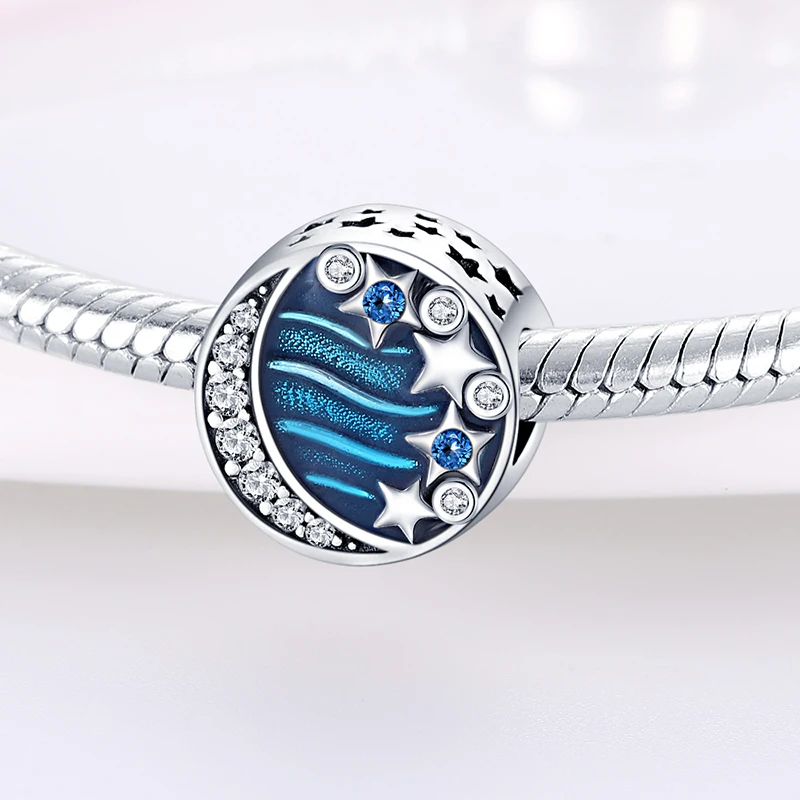 Mode 925 Sterling Silber Astronaut Space Series Charms Perlen passen Qikaola 925 Original Armbänder DIY Jahrestag Schmuck 2023 – Detail 26