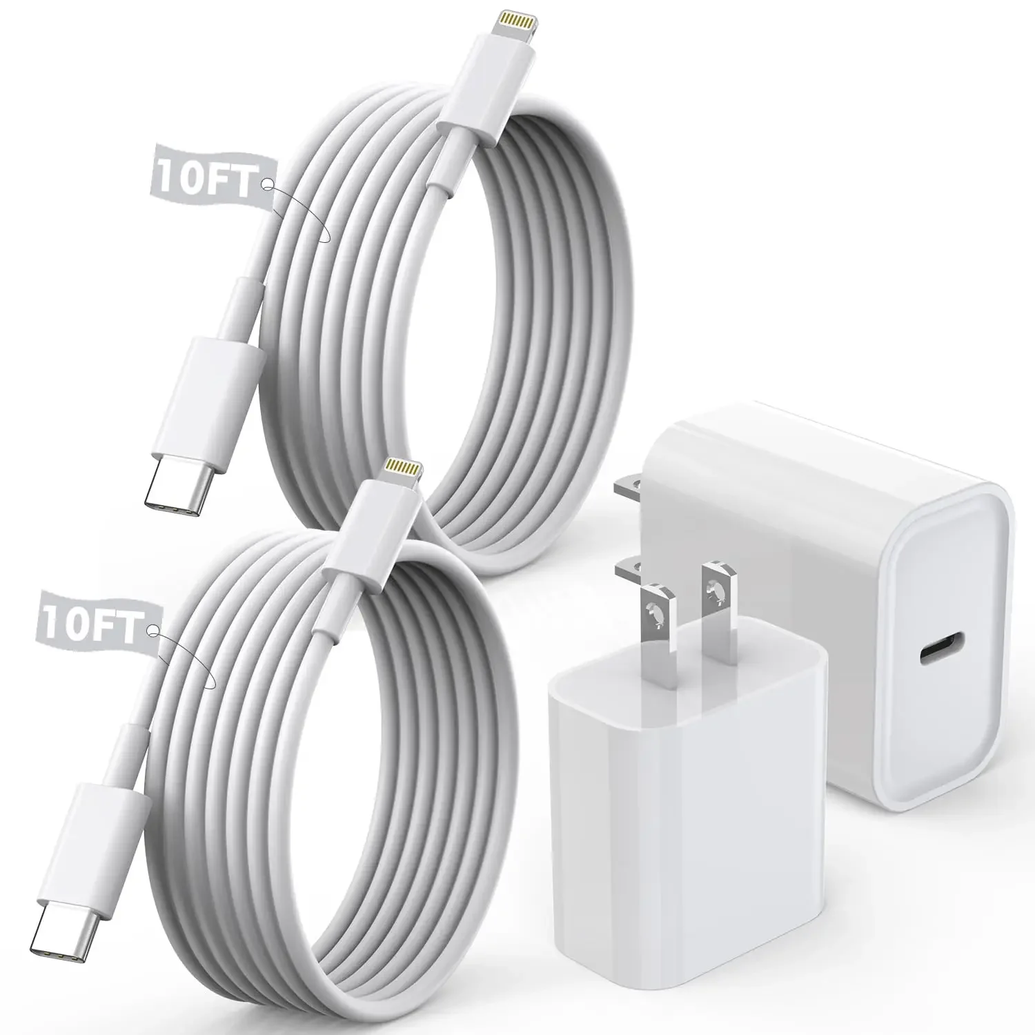 Fast Charging iPhone 2Pack 20W USBC Charger Cable