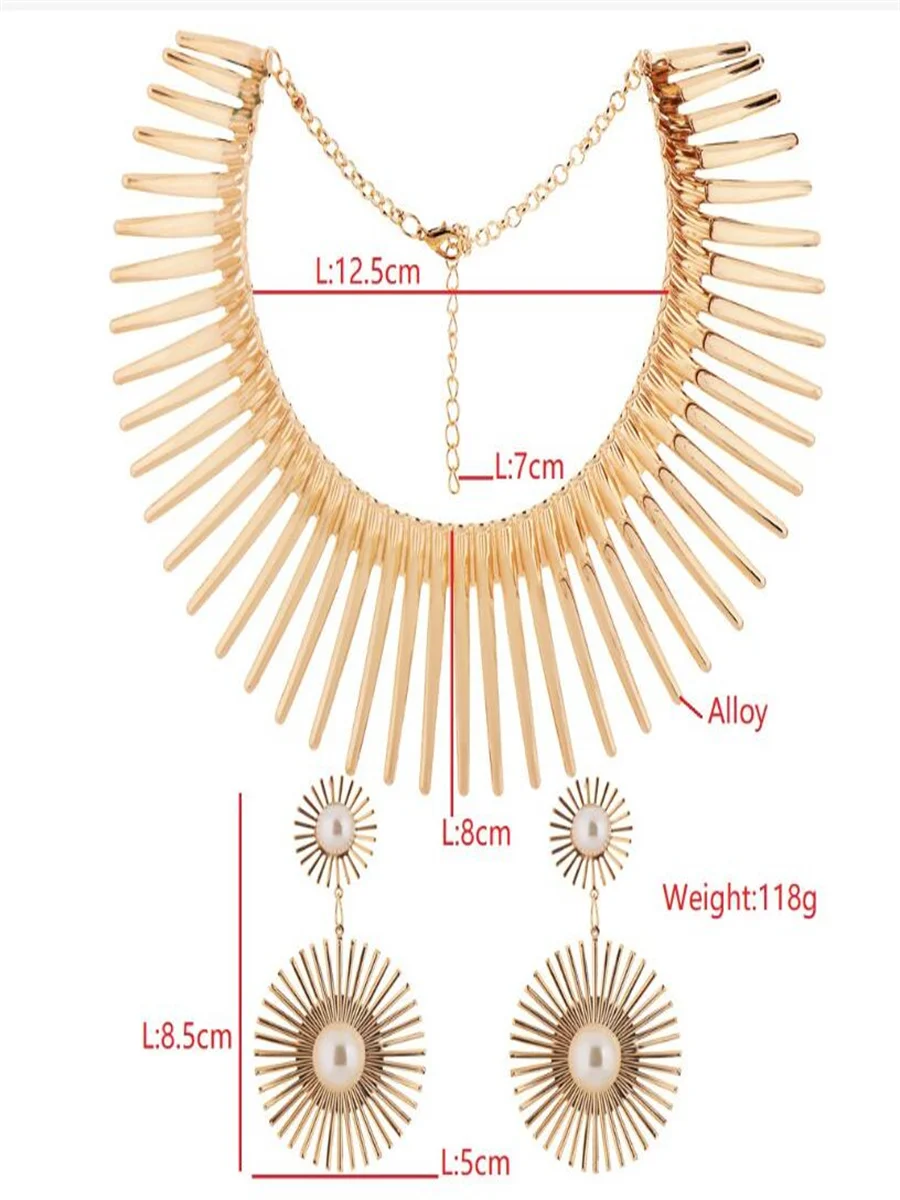 Metal Choker Necklace Exaggerated metal collar choker blossom necklace