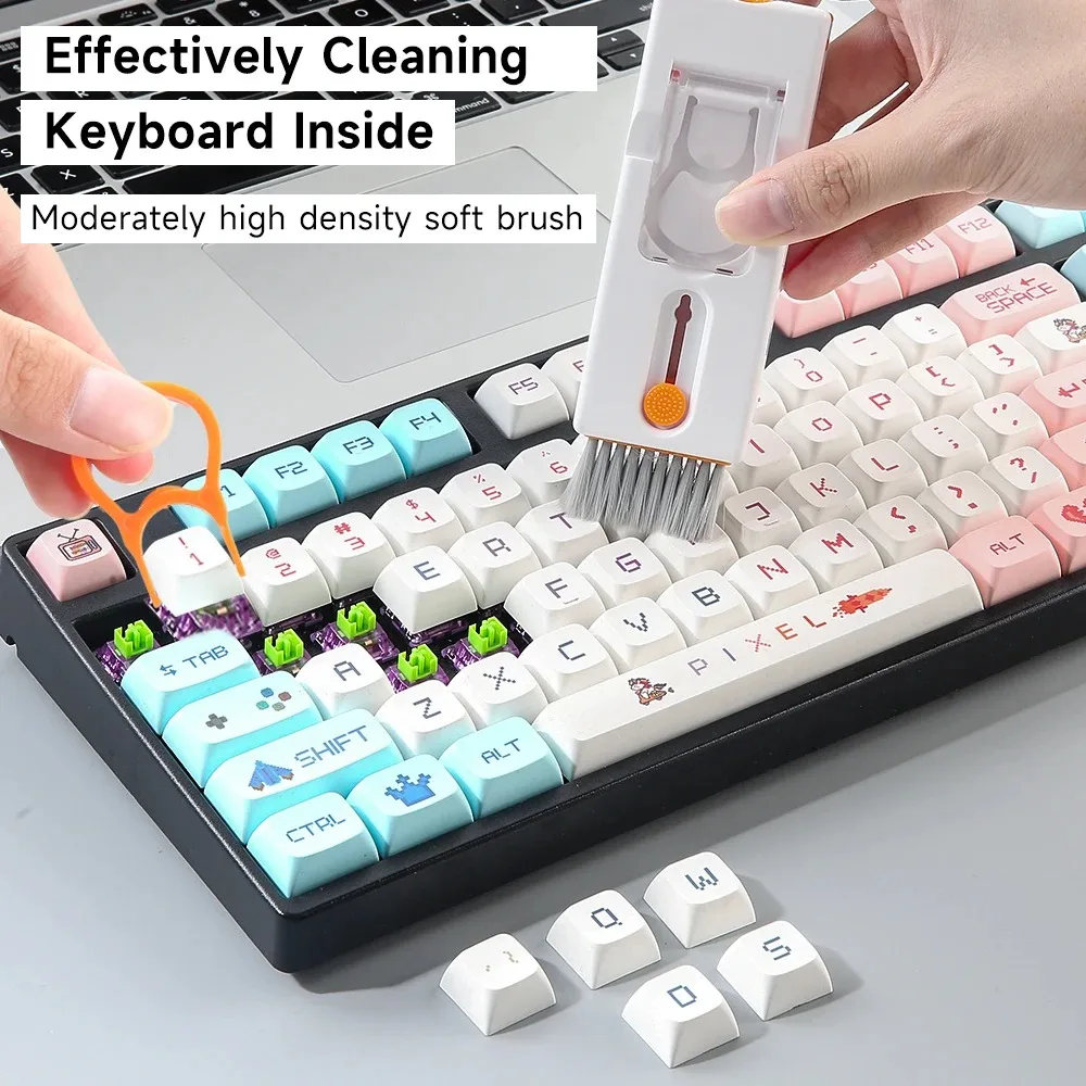 11-in-1 Computer Cleaning Kit Bluetooth Earphone Cleaner Pen Keyborad Camera Brush Sim Card Ejector Keycap Puller Phone Holder 3