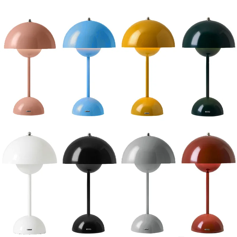 Mushroom Flower Bud LED Table Lamp Creative Top Touch Switch Night Light Modern Nordic Style Living Room Bedroom Decoration