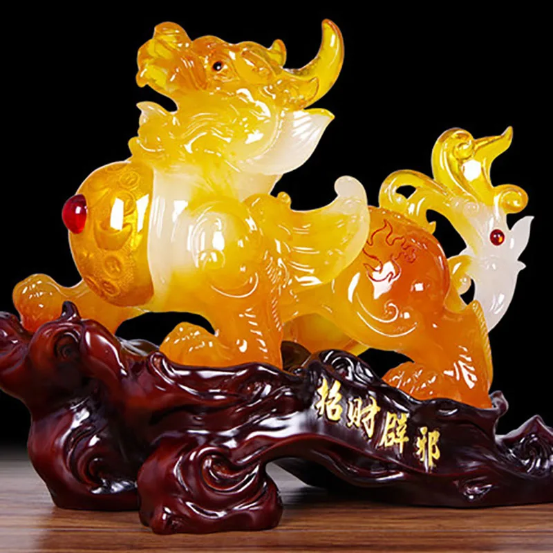 

Lucky Pixiu / Pi Yao Ornaments Living Room Decor Feng Shui Home Decoration Craft Statues Sculptures Craft Figurines Gift