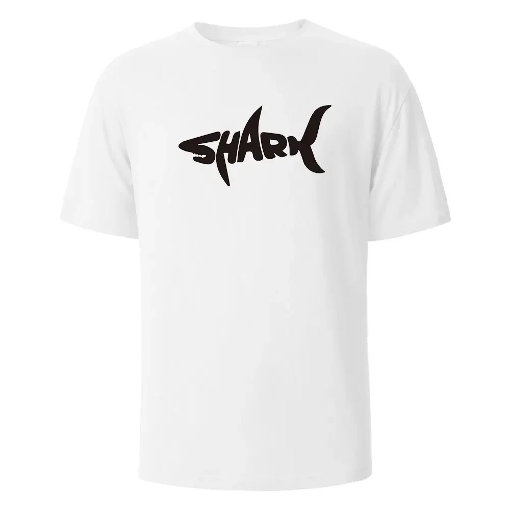 thumbnail image 1 of Camiseta con estampado de tiburón, 100 % algodón, camisetas de verano para hombres y mujeres, camisetas informales de gran tamaño, 1 of 4