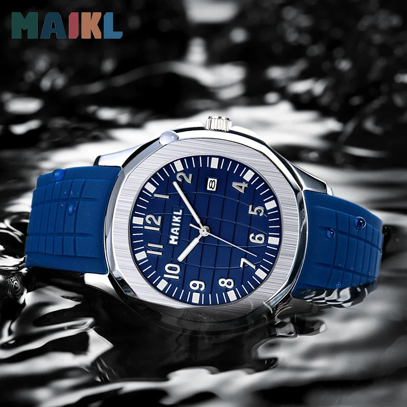 MAIKL Top Luxury Brand Male Quartz Watches Silicone strap Date Watch For Men Waterproof Sport Clock Male Relogio Masculino 3