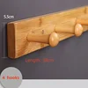 1pc Wall Hanging Hooks Storage Key Holder Wooden Wall Mounted Storage Rack with 4 Hooks Plant Mail Storage Organizer for Home 5
