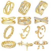 925 Sterling Silver Rings Gold Color Sparking Popular LOVE Wedding Ring Certified Women Engagement Jewelry Anniversary Gifts