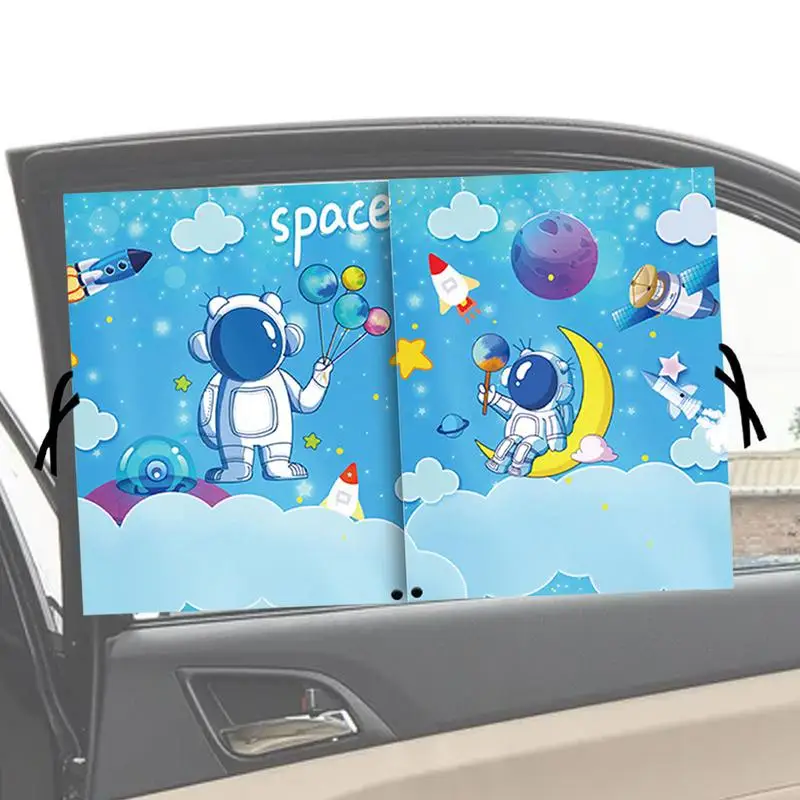 

Car Side Window Sun Shade Cartoon Magnetic Curtains Front Rear Magnetic Privacy Sunshades Sun Shades Curtain Keeps Cooler For