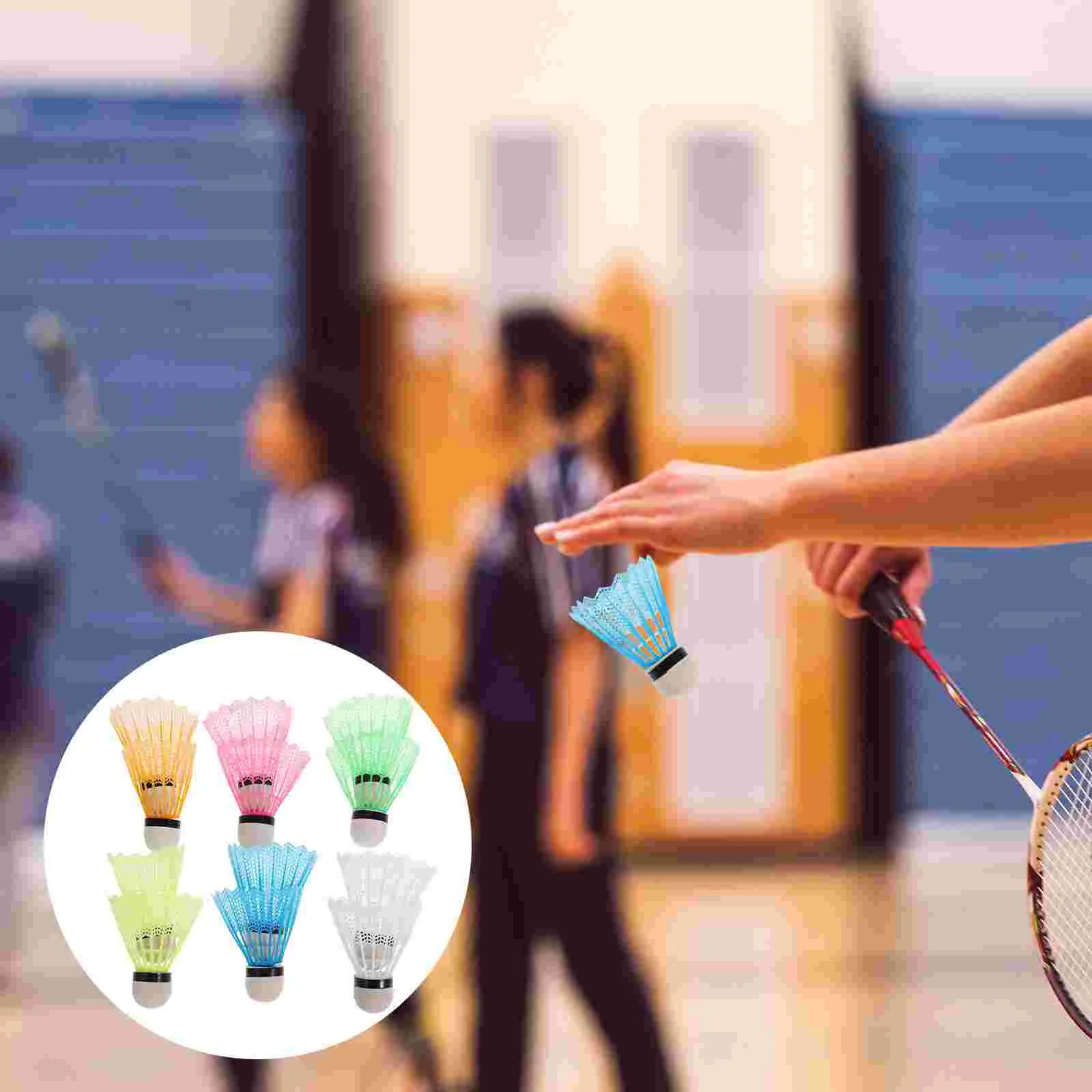 

badminton Nylon£¬ Badminton Colored Shuttlecocks£¬ for Training Playing Sporting Exercising£¬ 12Pcs Birdy