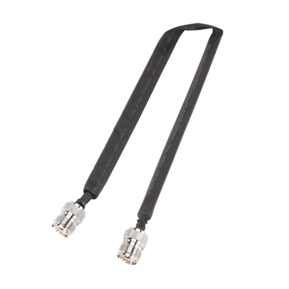 문짝 및 창 통과 플랫 RF 동축 케이블, SO239 UHF 암에서 UHF 암으로 50 Ohm RF 동축 피그테일 익스텐션 코드 30cm