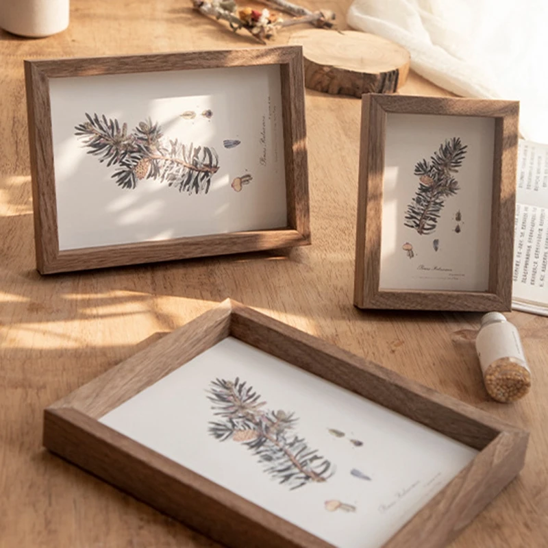 vertaling oortelefoon Shetland Houten Fotolijst Fotolijsten Muur Foto Kaarthouder Certificaat Specimen  Shadow Box Droge Bloem Houder Desktop Ornament| | - AliExpress