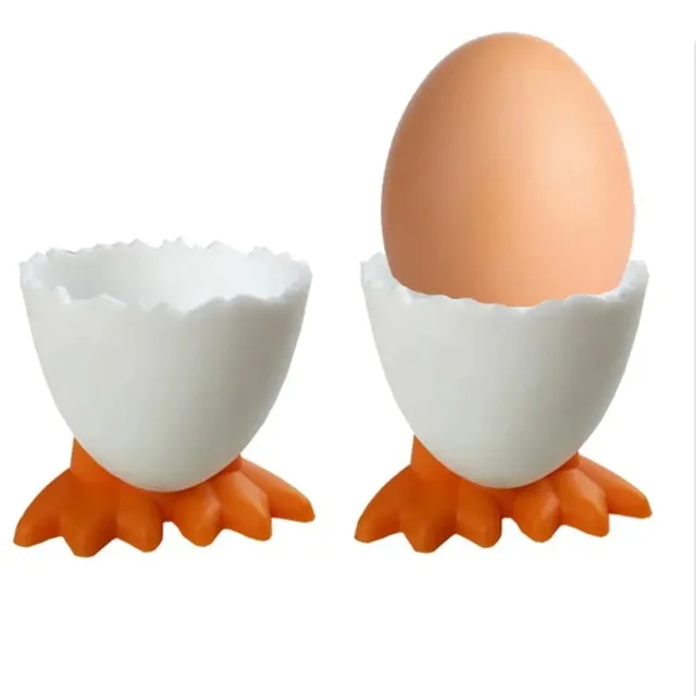 1/2/4PCS high footed Chicken egg tray cup Plastic egg tray Cute and creative breakfast Boiled Eggs Container Kitchen supplies 4