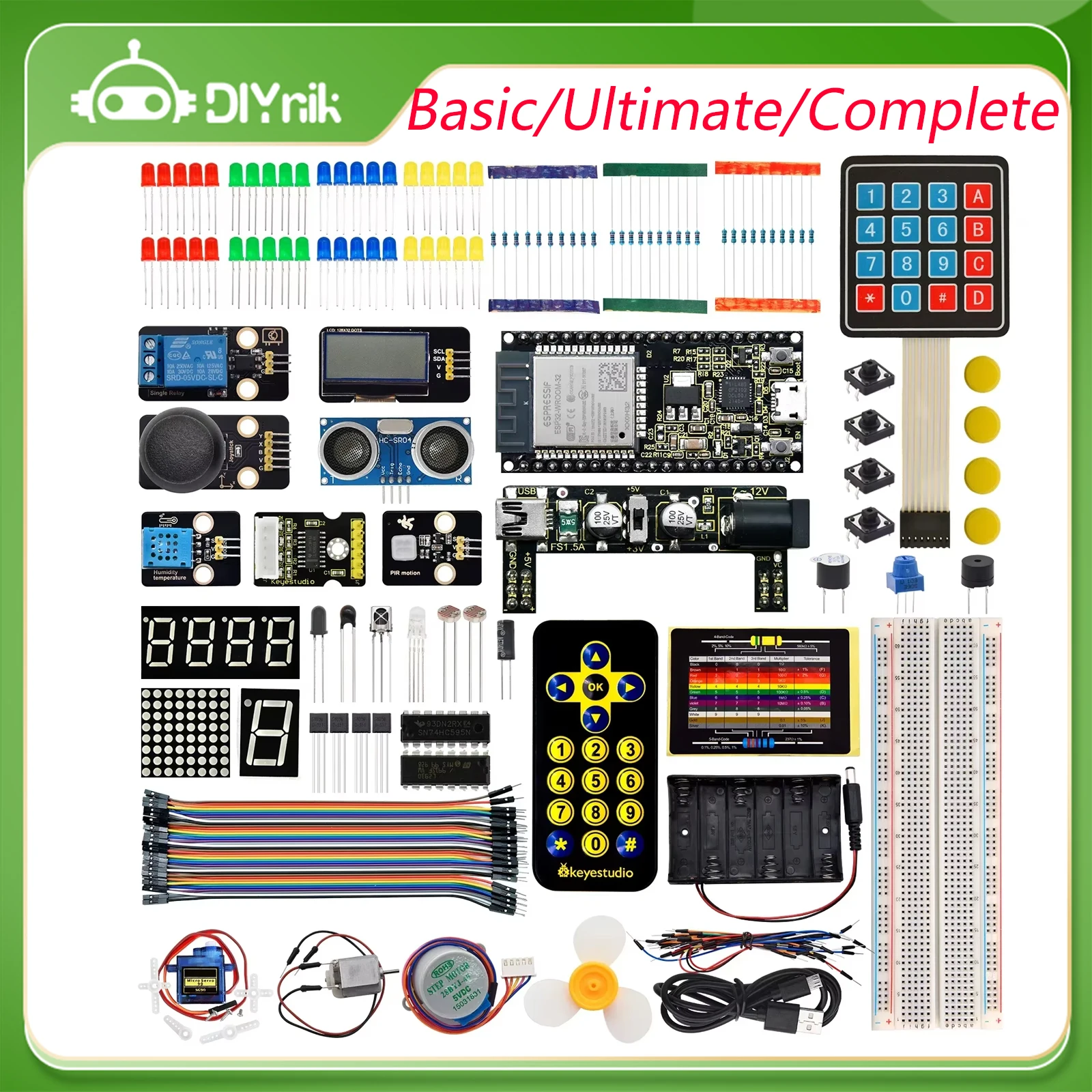 KEYESTUDIO ESP32 Ultimate Learning Kit Electronic Components Sensors Module For Arduino Essential Starter Kit Python Programming
