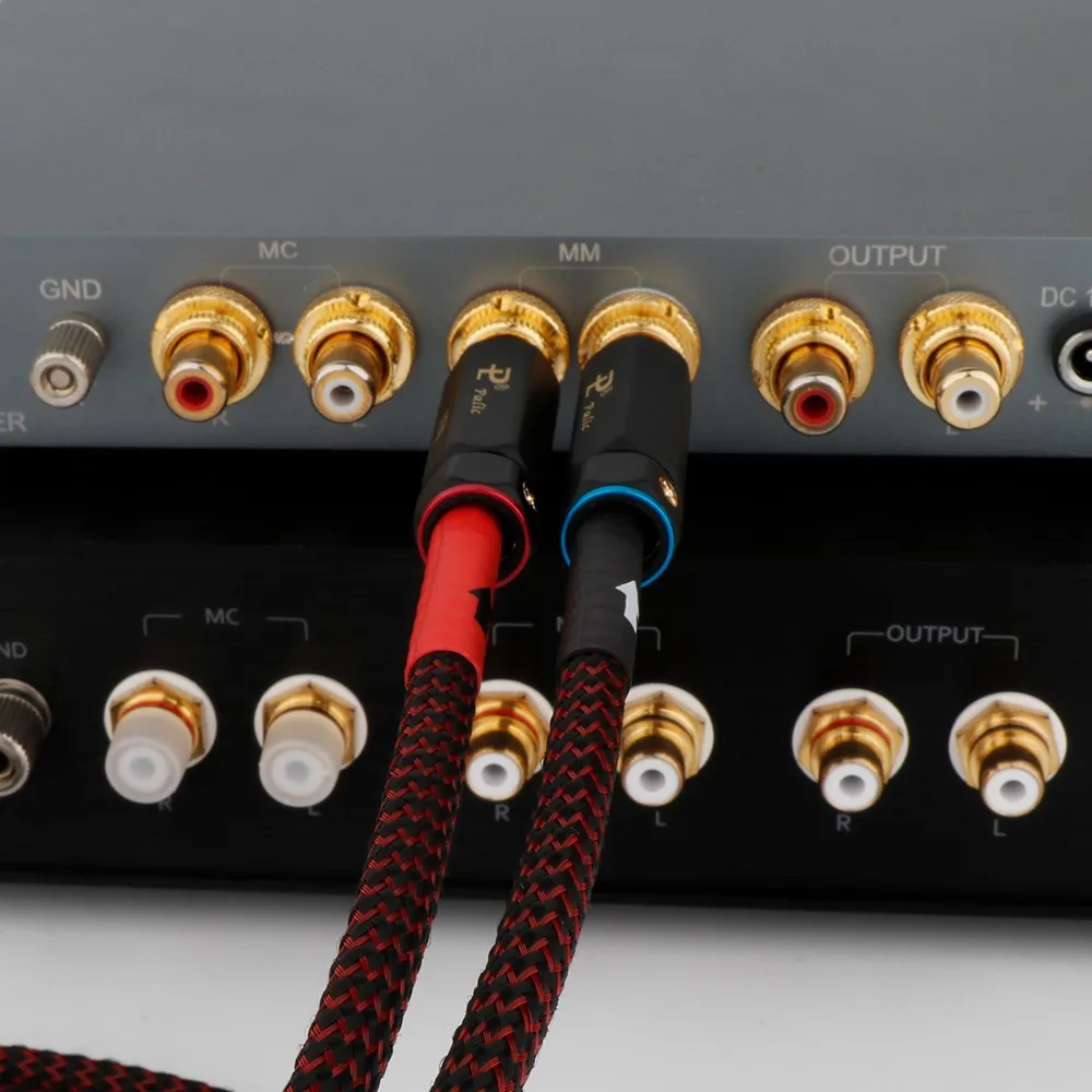 Cable Audio RCA Macho-macho 1 Pie (30cm) Rojo Chapado En Oro - Para Conectar Equipos De Sonido Y TV