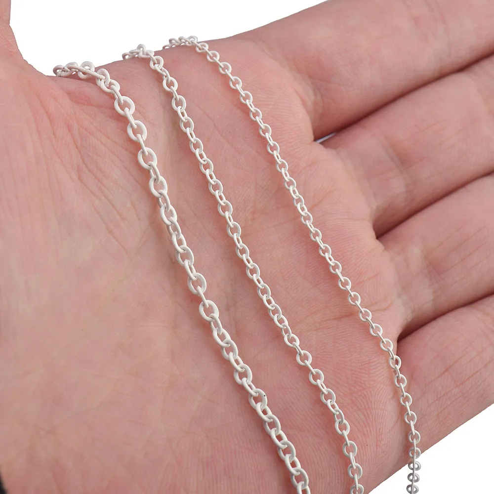 thumbnail image 2 of Jishi 16ft Cuban Link Chain Roll 6mm Silver Stainless Steel Necklace Chains For Jewelry Making, DIY Necklace Bracelet Crafts Supplies Findings, Metal... 2 of 12