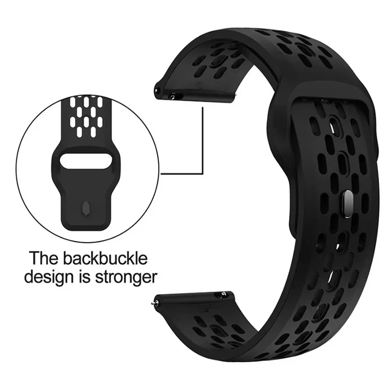 Breathable Sports Band - Adjustable Strap in Multiple Sizes (18mm, 20mm, 22mm)