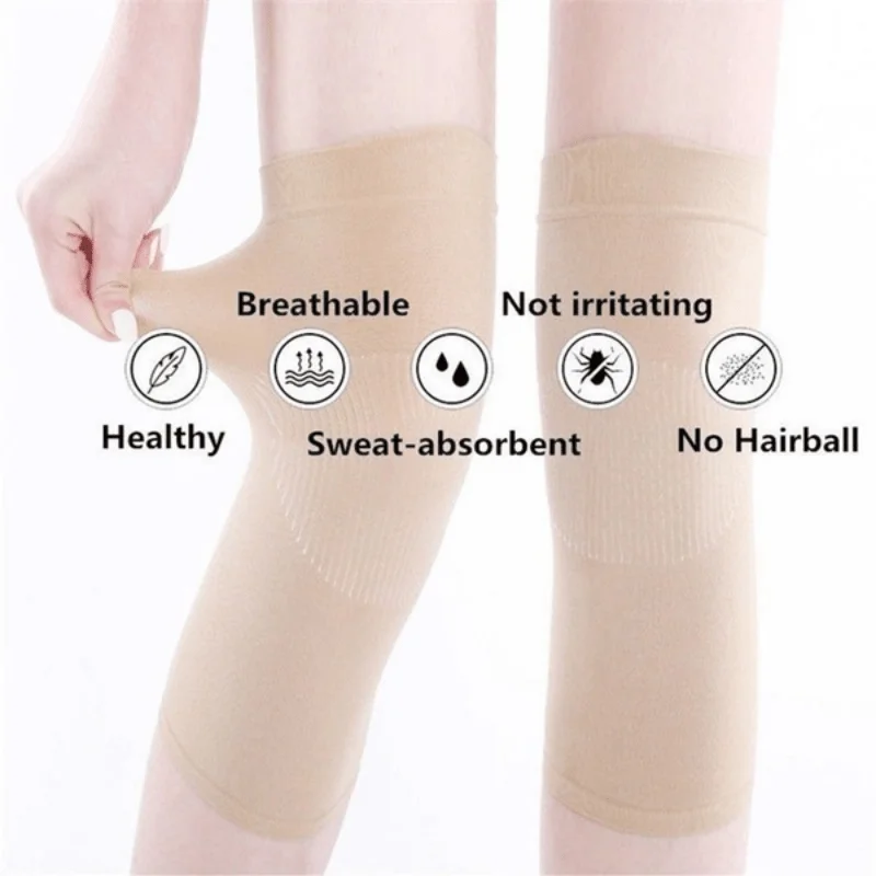 1Pair Knee Pad Thermal Breathable Joint Support Knee Wrap Anti-slip Thin Elastic Basketball Running Patella Protection Pad