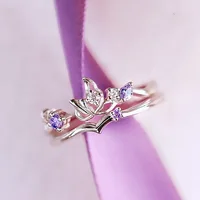 Game Love and Producer Ring Xumo Lucien Ares Cosplay Unisex Couple Adjustable Butterfly Rings Set Jewelry Accessories Gift 1