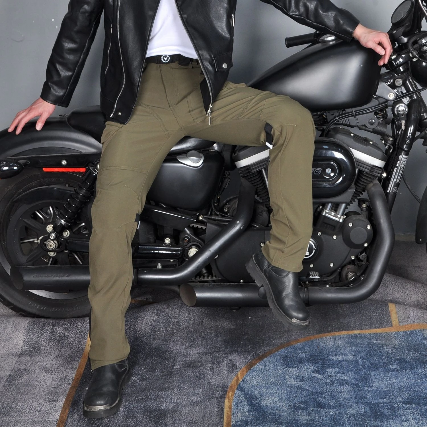 남성용 오토바이 라이딩 팬츠 방수 방풍 사계절 이중 레이어 통기성 하이웨이스트 모토 팬츠 안티드롭 팬츠