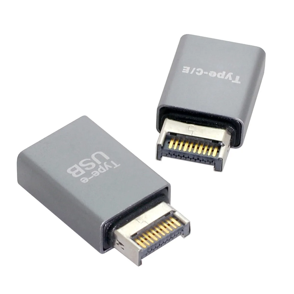 

Type-A & Type-C 2pcs USB-C Adapter Header Male Type-E to USB 3.1 Front Panel