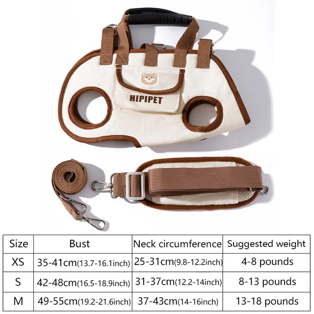 Dog bag out portable breathable multi-functional traction backpack Easy to Clean Backpack Breathable Adjustable cat bag petstrap 1