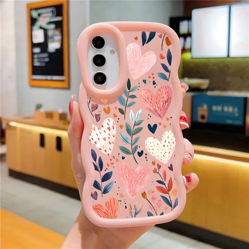 Love Heart Leaves Daisy Phone Case